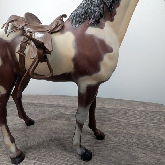 Vintage Mighty Viking Brave Erik Louis Marx 1970's with Marx Storm Cloud Horse - Picture 13 of 16